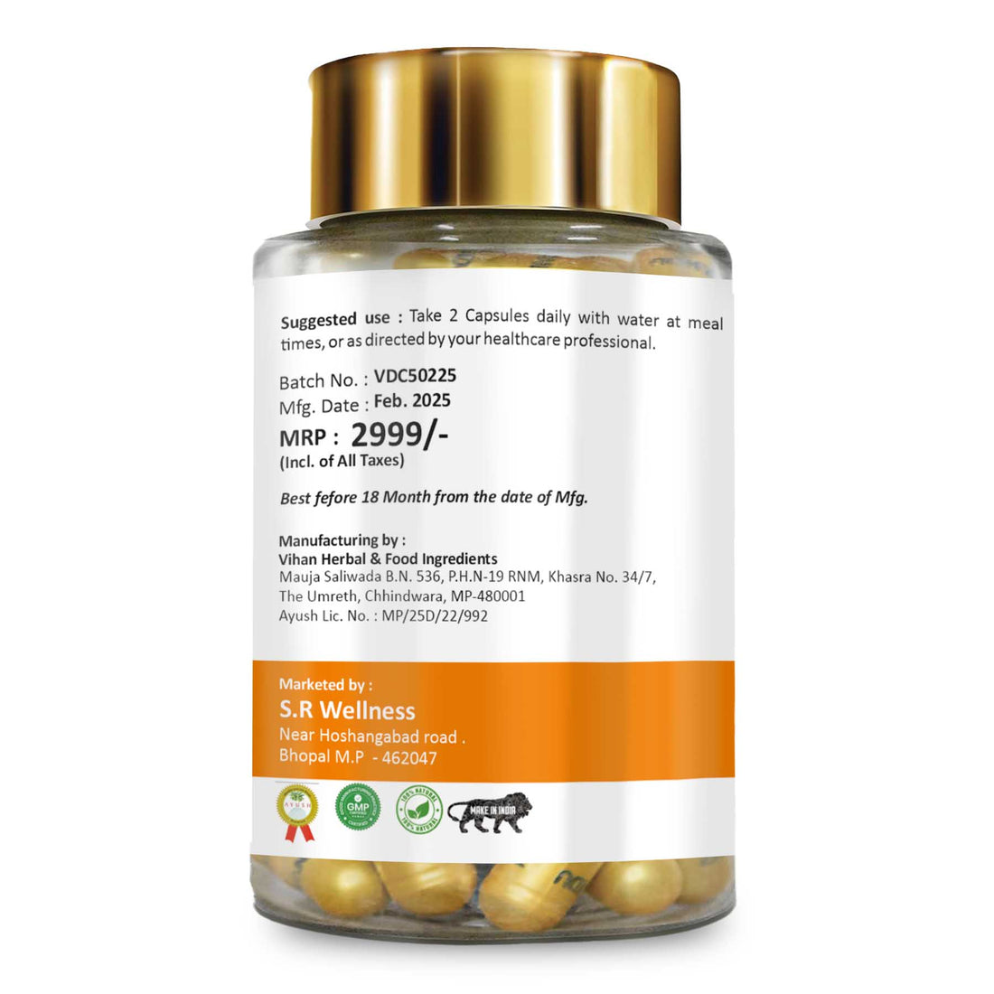 Vedavay Diabetes Care Advanced – Ayurvedic Blood Sugar Support (60 Capsules)