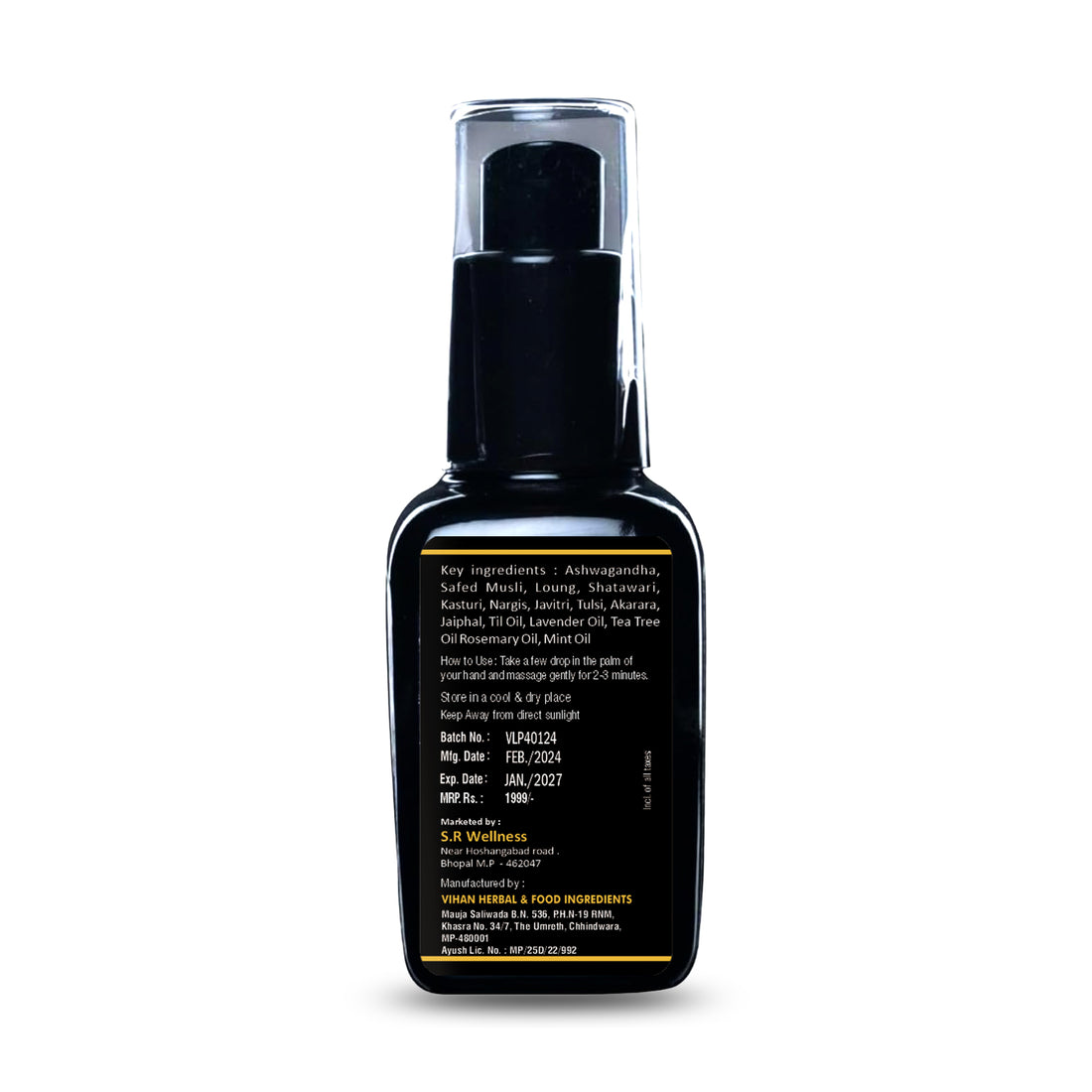 Lift-Up Herbal Massage Oil – 50ml (for Men)